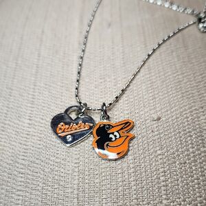 Vintage Baltimore Orioles Duo Pendant Necklace